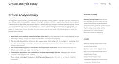 Desktop Screenshot of criticalanalysisessay.org