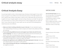 Tablet Screenshot of criticalanalysisessay.org